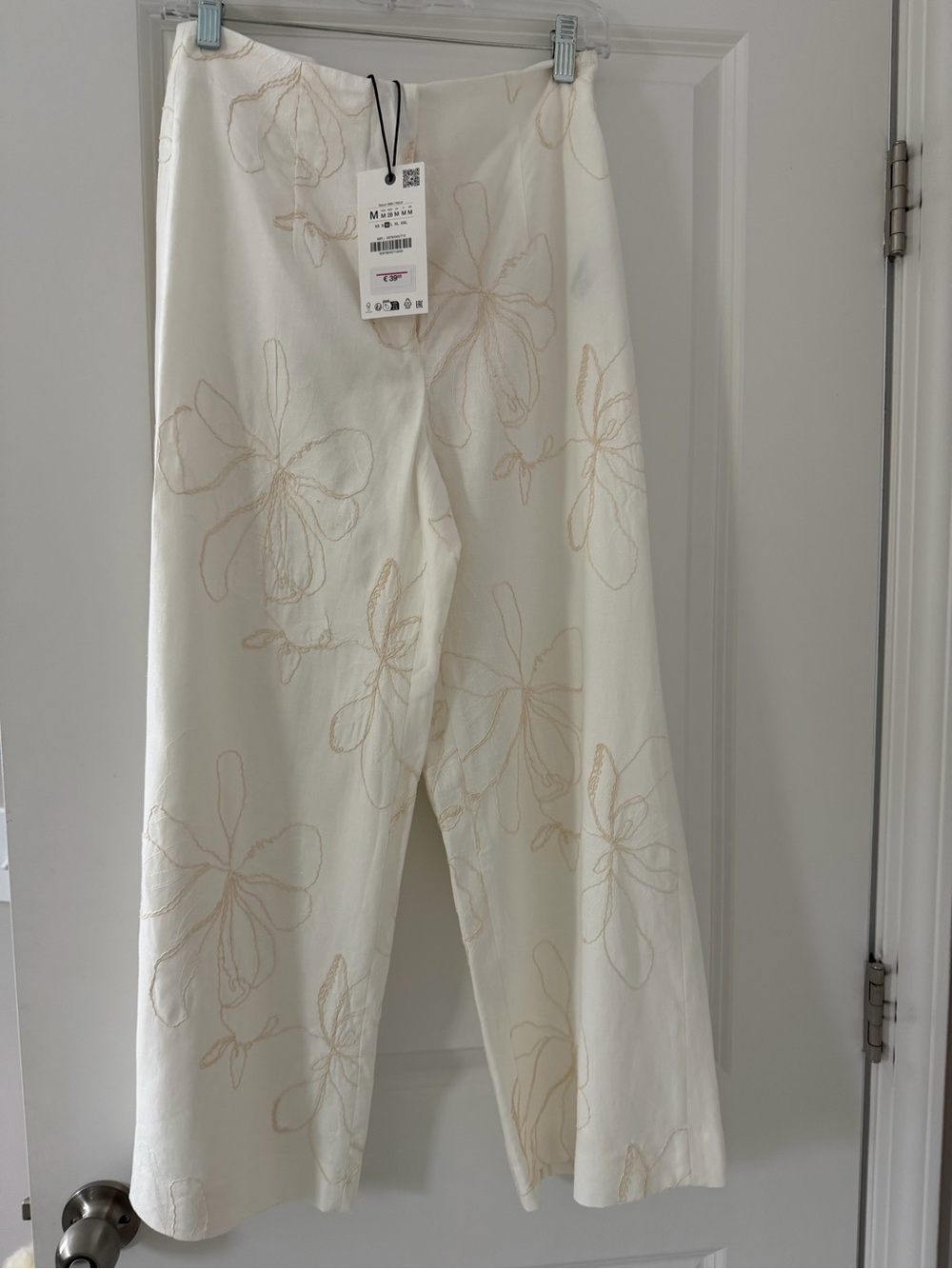 Zara ZW Collection Embroidered Culottes NWT